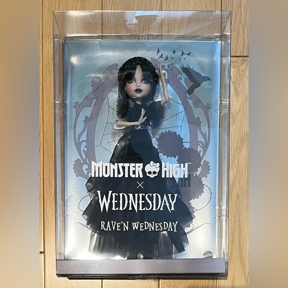 Mattel Monster High Wednesday Addams Rave’n Dolls - Picture 2 of 3